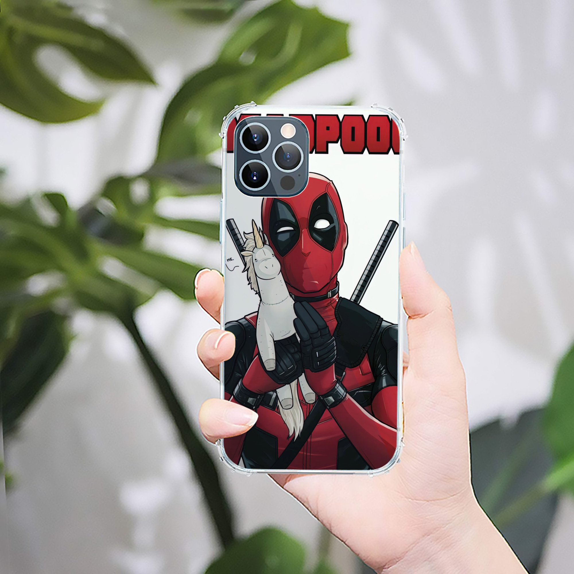 （画像用） Deadpool デッドプール 【iPhone 12シリーズ対応】透明スマホケース（クリアソフトケース）